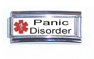 Panic Disorder Medical Alert Super Link Charm For 9mm Italian charm Bracelets