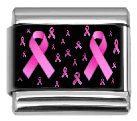 Pink Ribbon 9mm Italian charm