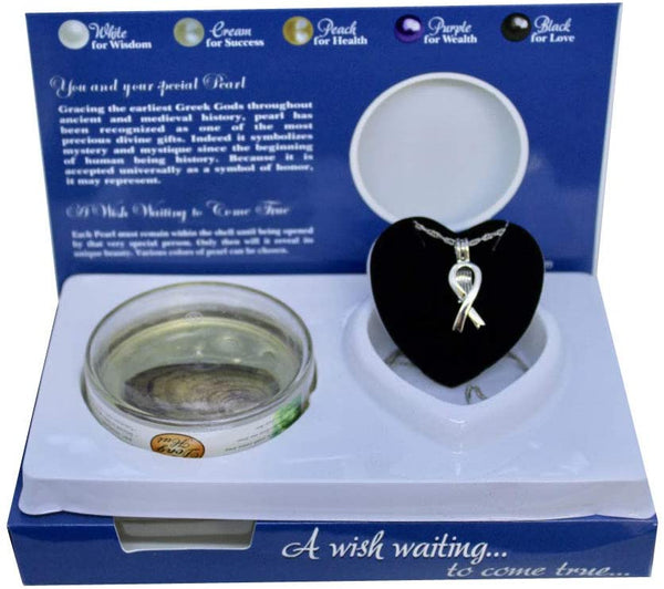 Love Pearl™ Hope Breast Cancer Awareness Ribbon Necklace DIY Oyster Opening Kit