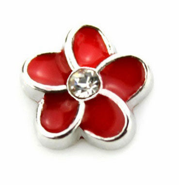 Red Flower Floating Charm