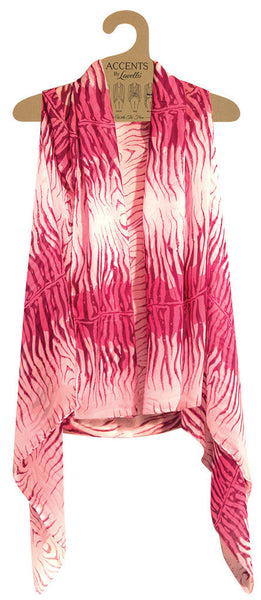 Pink Zebra Vest By Lavello