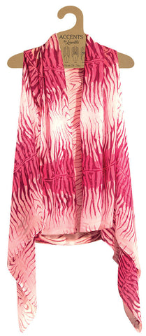 Pink Zebra Vest By Lavello