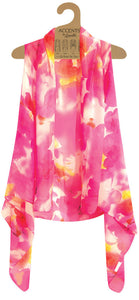 Pink Floral Vest By Lavello