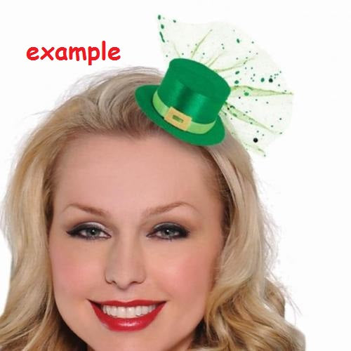 St. Patrick's Day Lucky Leprechauns Fascinator In White
