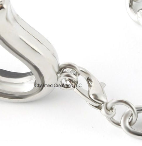 Example Of Our Floating Charm Locket Security Clasp
