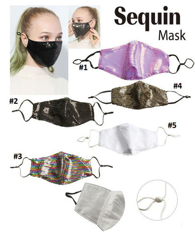 Sequin Adult Face Mask