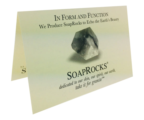 SoapRock Information Card With Ingredient List