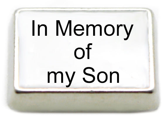 In Memory of My Son Floating Charm