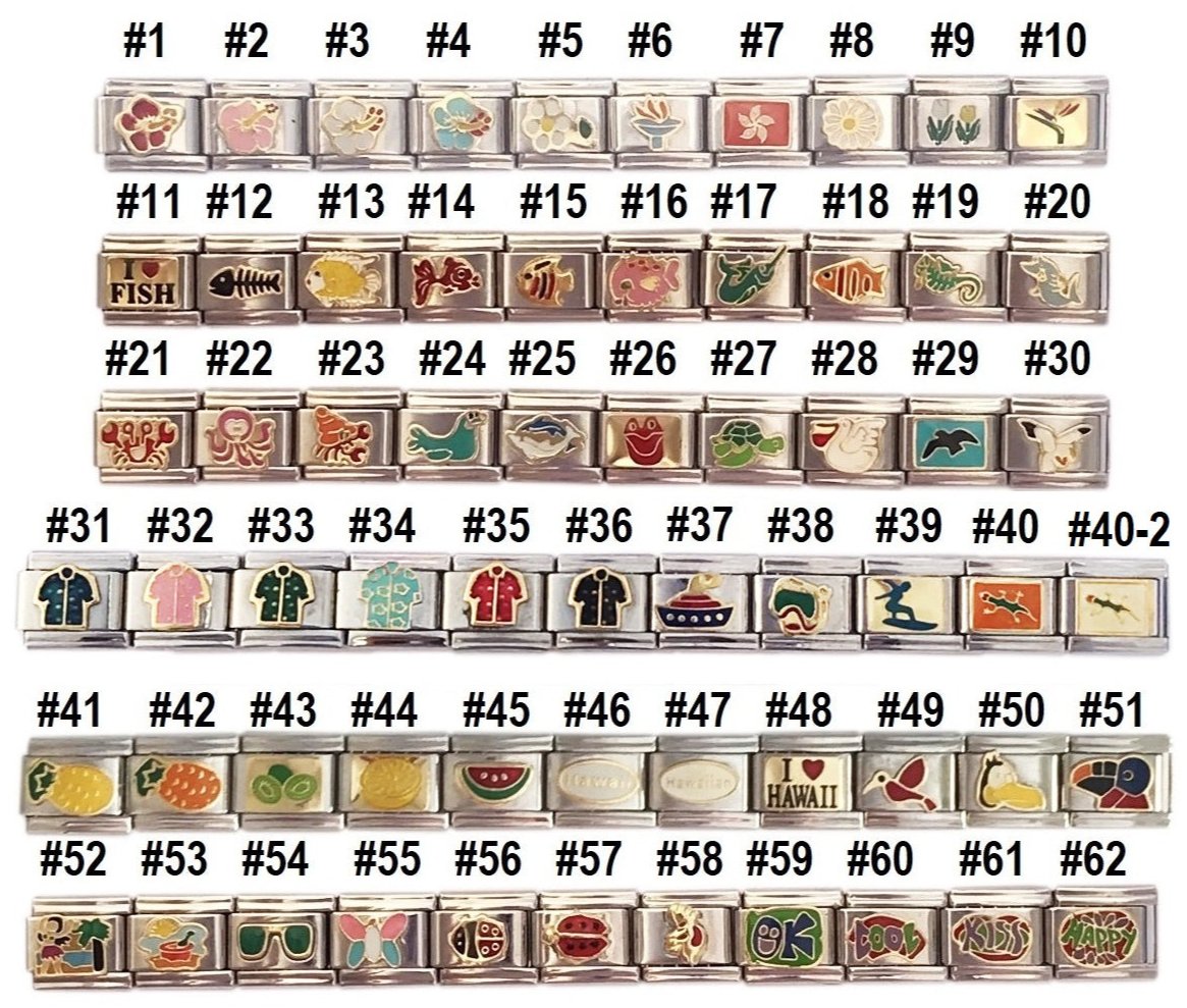 Wholesale Summer Tropical Vacation 9mm Italian Charms Charmed