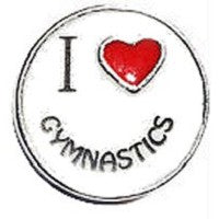 I Love Gymnastics Floating Charm